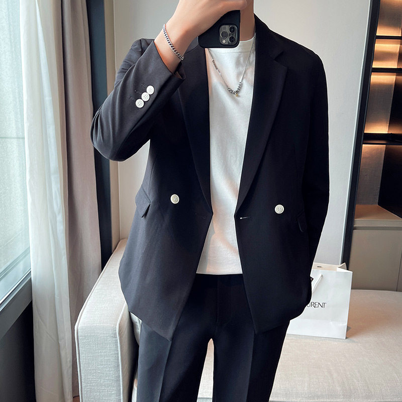 宽松休闲垂感男士西服两件套1606-1601-P205图片