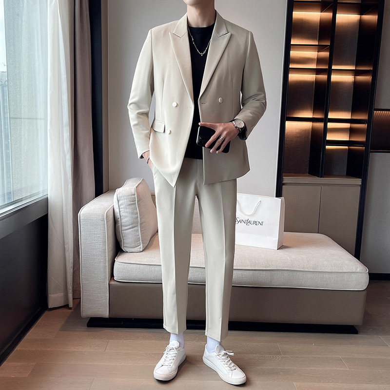 宽松休闲垂感男士西服两件套1606- 1604- P205图片