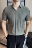 夏季薄款男士PLO衫冰丝无痕条纹上衣PL02-P65，男装Polo衫，星座1606