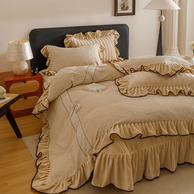 2025复古风全消光牛奶绒四件套