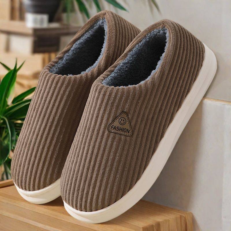 加大码冬季厚底全包跟棉鞋男保暖防滑软底棉拖鞋居家女士月子棉鞋