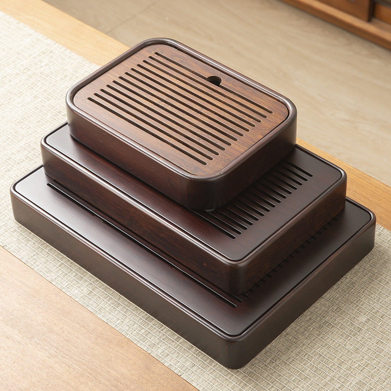 茶盘2025新款家用小型茶海茶台办公室沥水储排水茶托盘实木干泡台