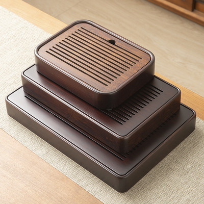 茶盘2025新款家用小型茶海茶台办公室沥水储排水茶托盘实木干泡台