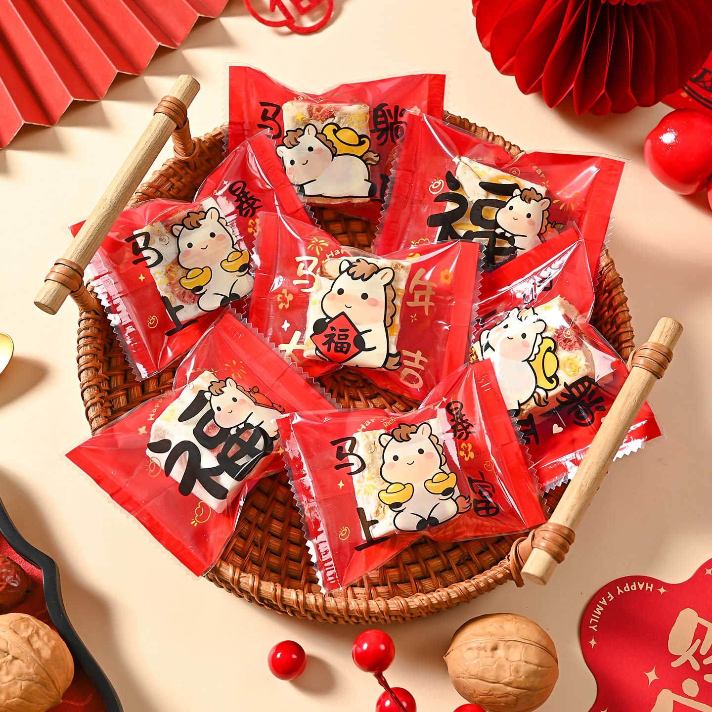 雪花酥独立小包装袋牛扎饼干包装糖果袋太妃糖巧克力糖机封袋子