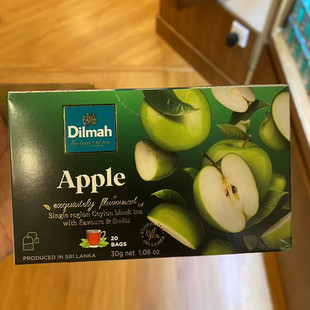 Dilmah迪尔玛 青苹果味红茶20包 进口锡兰红茶可冷热泡袋泡水果茶