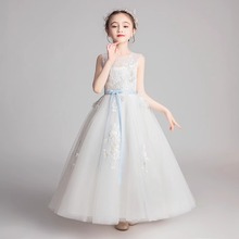 女童礼服公主裙生日高端小女孩花童婚礼儿童主持人钢琴演出服夏季