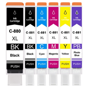 PGI880六色880XL墨盒CLI881彩墨881XL适用佳能PIXMA喷墨TS8180打印机TS8280墨水盒TS8380磨合TS8380t黑TS9180