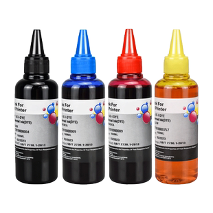 l1218彩色填充4色墨水通用爱普生L1218连供打印机加墨专用彩墨拆机墨盒补充黑彩墨汁瓶装代替爱普森004备用磨