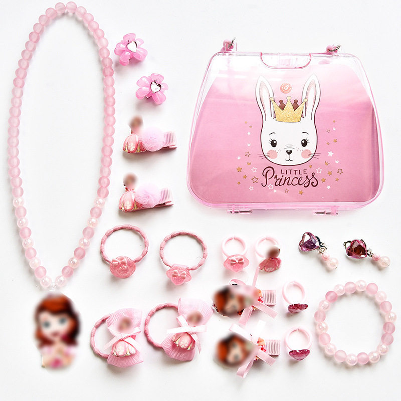 儿童首饰女童项链配饰韩国时尚手链戒指饰品发夹皮筋头饰