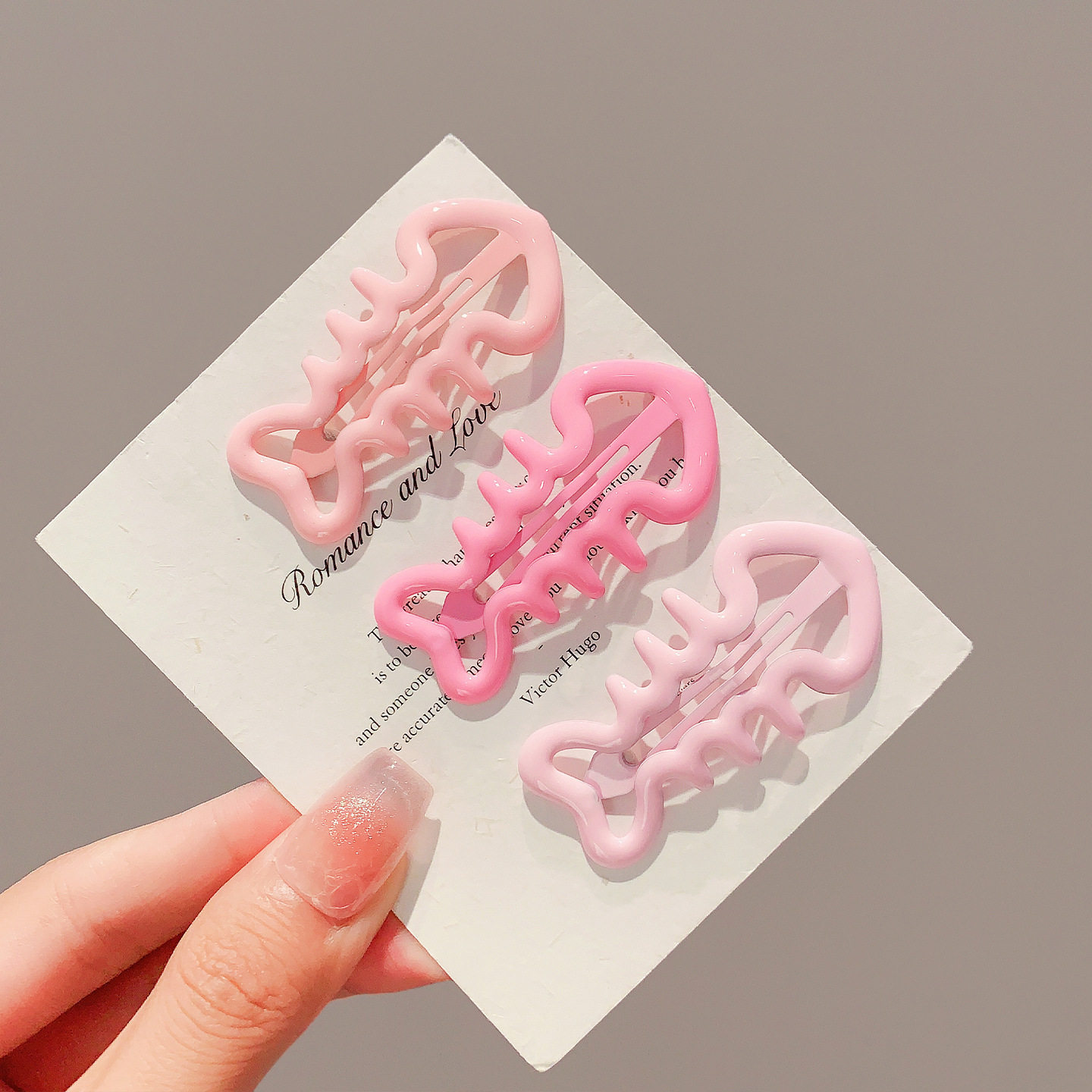 韩系超仙甜酷鱼骨发夹新款甜美小清新侧边碎发刘海夹BB夹头饰发饰