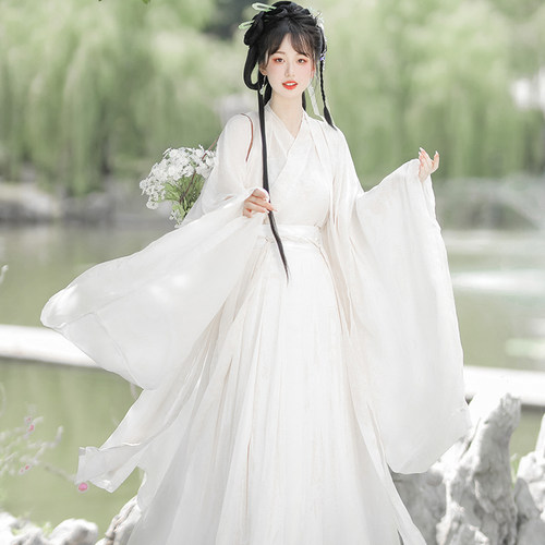 魏晋风原创汉服女女广袖流仙裙