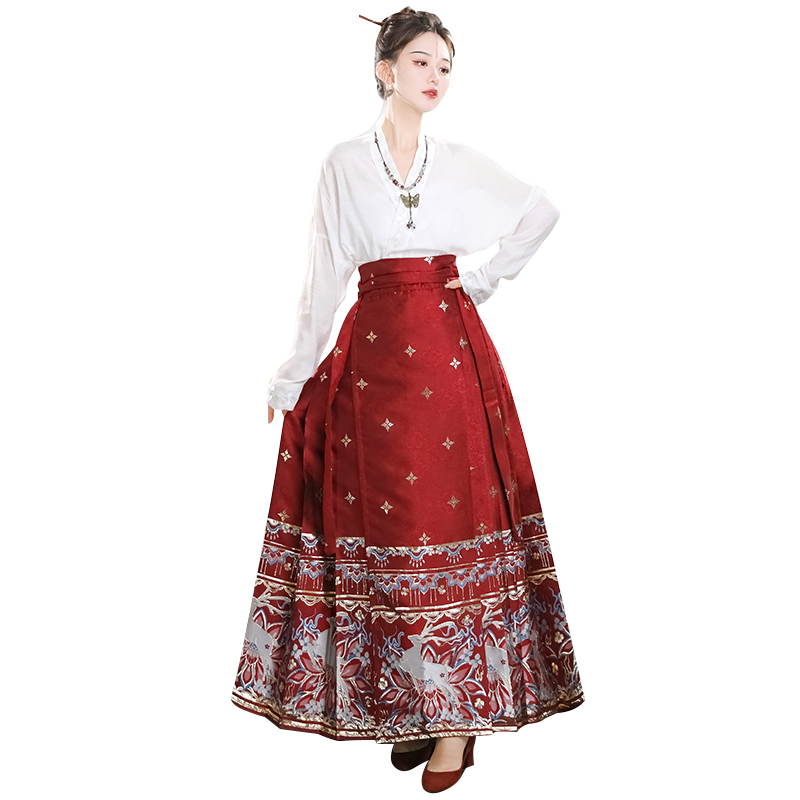 新中式国风重工明制马面裙汉服女日常春季敬酒订婚服2026新款套装