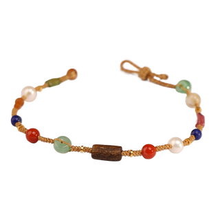 多宝水晶珍珠手串轻奢珠宝小手绳碧玺南红沉香翡翠青金石女款手链