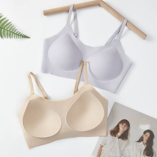 新款无痕内衣女固定杯无