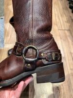 Maillard style belt-buckle knight boots, men's and women's genuine leather ankle boots, retro chunky-heeled engineer boots, sleeve work boots, cool thumbnail 5