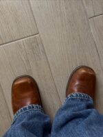 Short square-toed boots, men's buckle buckle decorated chunky-heeled ankle boots, sleeve engineer boots, brown retro motorcycle boots, high-top boots thumbnail 5