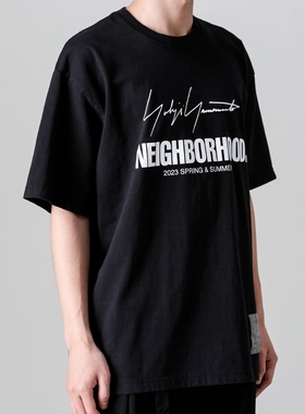 nbhd山本耀司23ss联名日系短袖潮流印花yohji yamamoto纯棉t恤