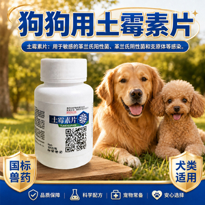 土霉素片宠物狗狗肠炎腹泻犬类拉稀呕吐土霉素宠物通用药细菌感染