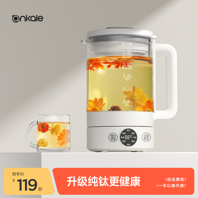 ankale养生壶小型办公室烧水壶家用多功能迷你新款花茶煮茶壶炖盅