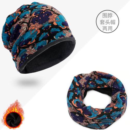 加绒加厚百变扭扭帽女冬韩版保暖包头帽两用时尚保暖月子帽