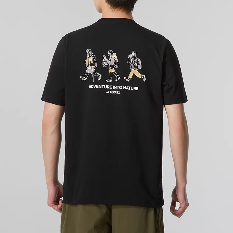 棉质短袖T恤阿迪达斯男