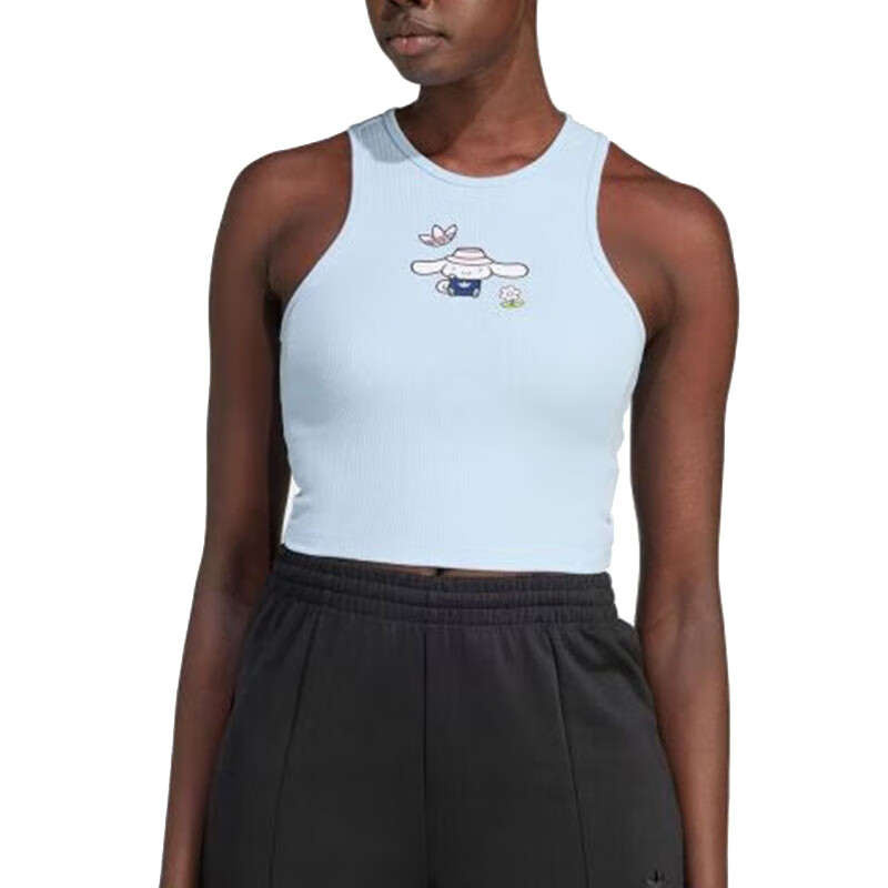 高腰无袖背心阿迪达斯女