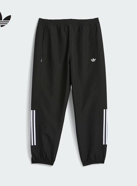 阿迪达斯2025夏三叶草新款男梭织长裤经典运动休闲裤束脚裤JC5172