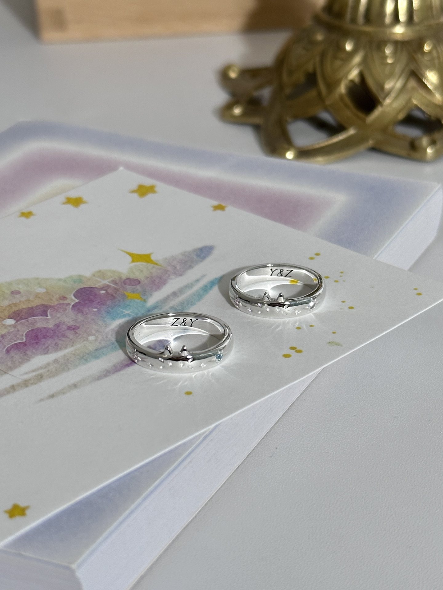 泥鳅背小猫星芒戒指s925纯银闭口