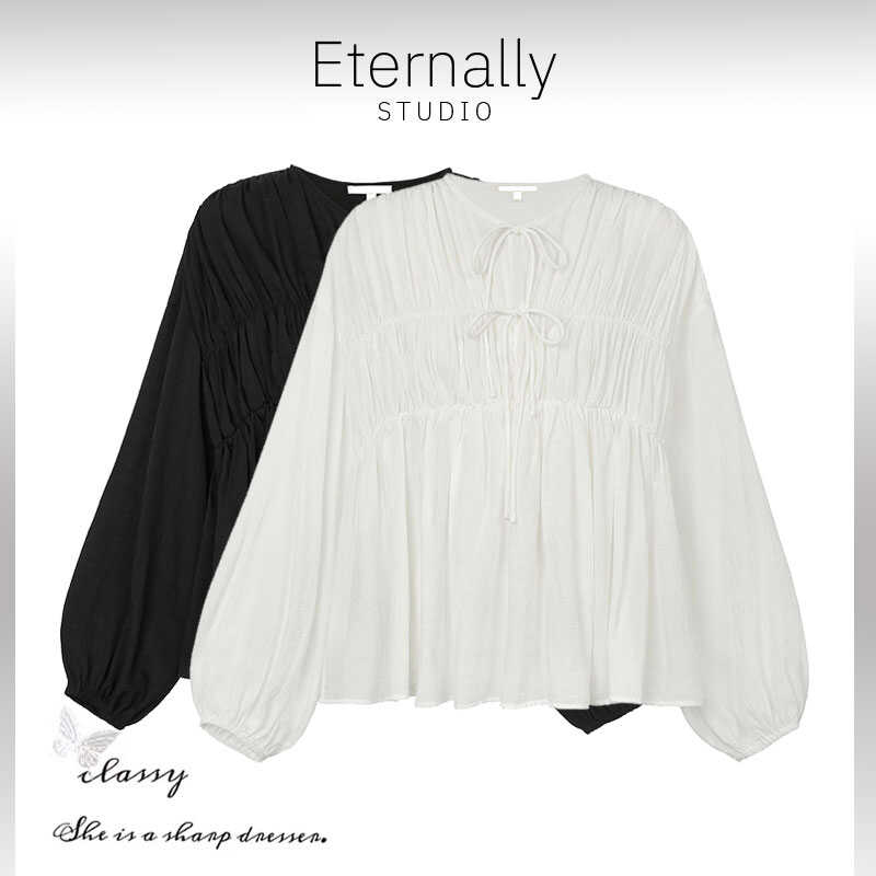 衬衫Eternallymove法式褶皱