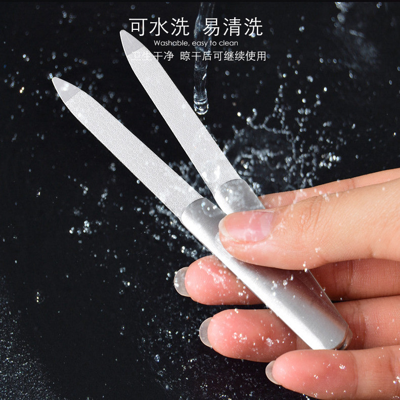 德国斯顿指甲锉刀家用便携单个不锈钢修甲美甲打磨指甲刀专用工具