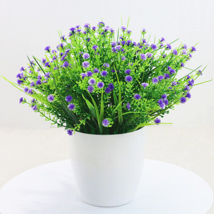 仿真花套装 饰花塑料假花植物摆设 摆件绿植假盆栽满天星客厅窗台装