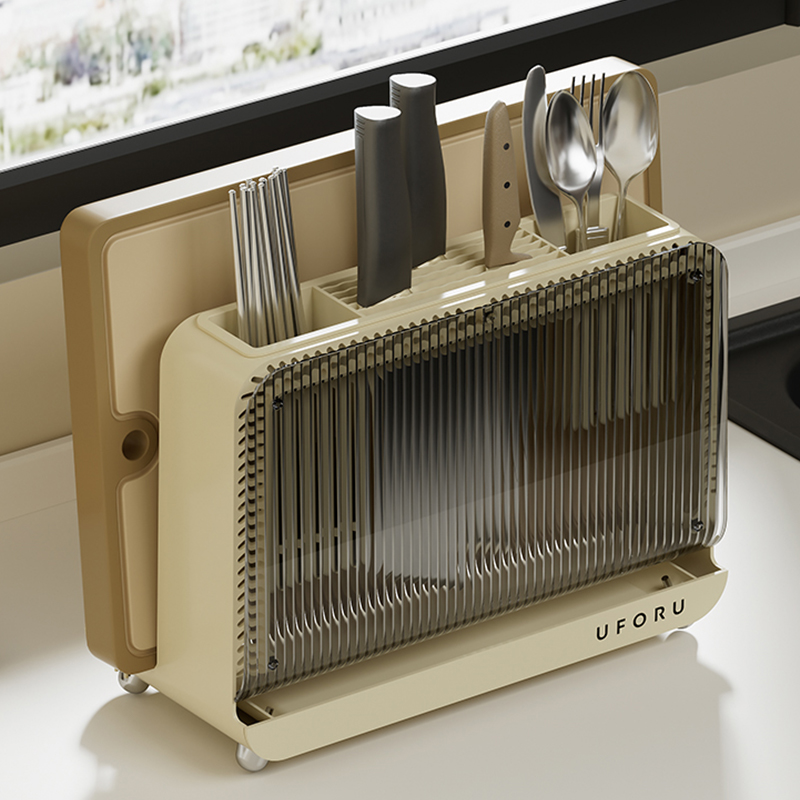 菜刀架筷子笼置物架家用多功能台面砧板架放菜板刀具一体收纳层架