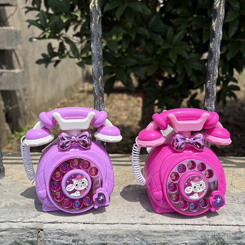 复古手转动铃声Q萌卡通电话机