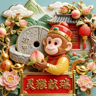 中国文化十二生肖亚克力冰箱贴强磁吸冰箱中国风文创纪念品伴手礼