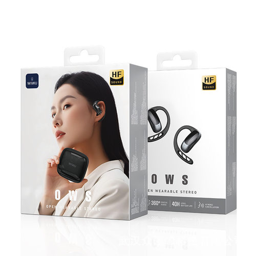 wiwu吉玛仕韵动O600开放式真无线蓝牙长续航不入耳挂耳ows运动