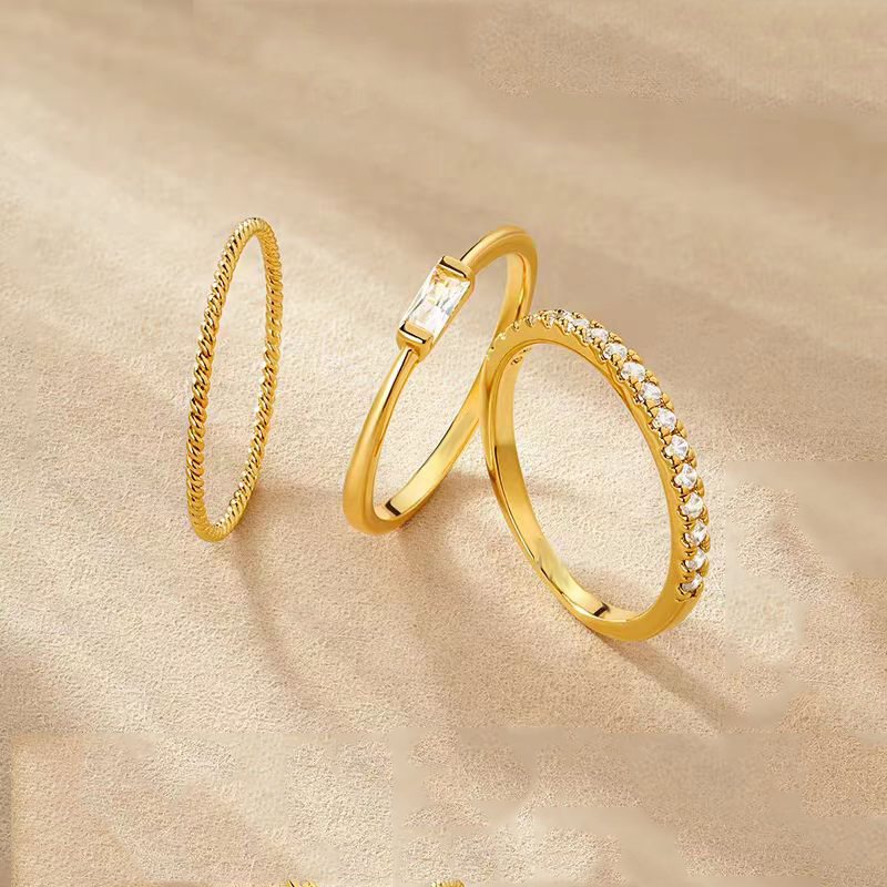 秦岚同款素圈戒指女小众设计细圈食指戒轻奢高级感尾戒复古指环饰