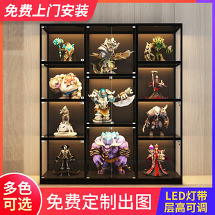 GK雕像手办柜高达模型柜乐高玩具陈列柜透明玻璃展示柜家用防尘柜