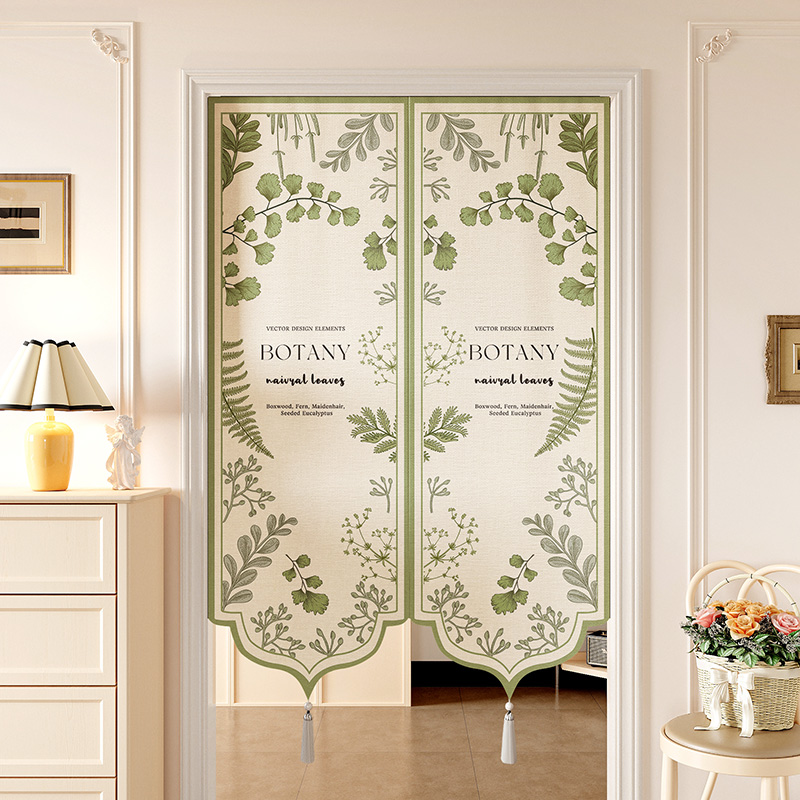 法式异形门帘2025新款免打孔卧室遮挡帘子厨房卫生间隔断帘布帘