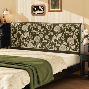 中古风床头套罩2025新款四季通用加厚靠垫保护套可拆洗软包防尘罩