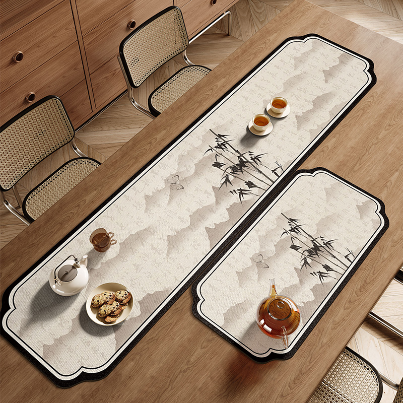 新中式茶席古典国风桌旗禅意茶垫