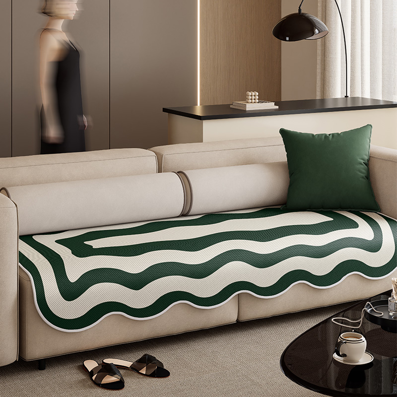 高级感冰丝沙发垫夏季凉感异形沙发垫布客厅直排防滑坐垫子凉席垫