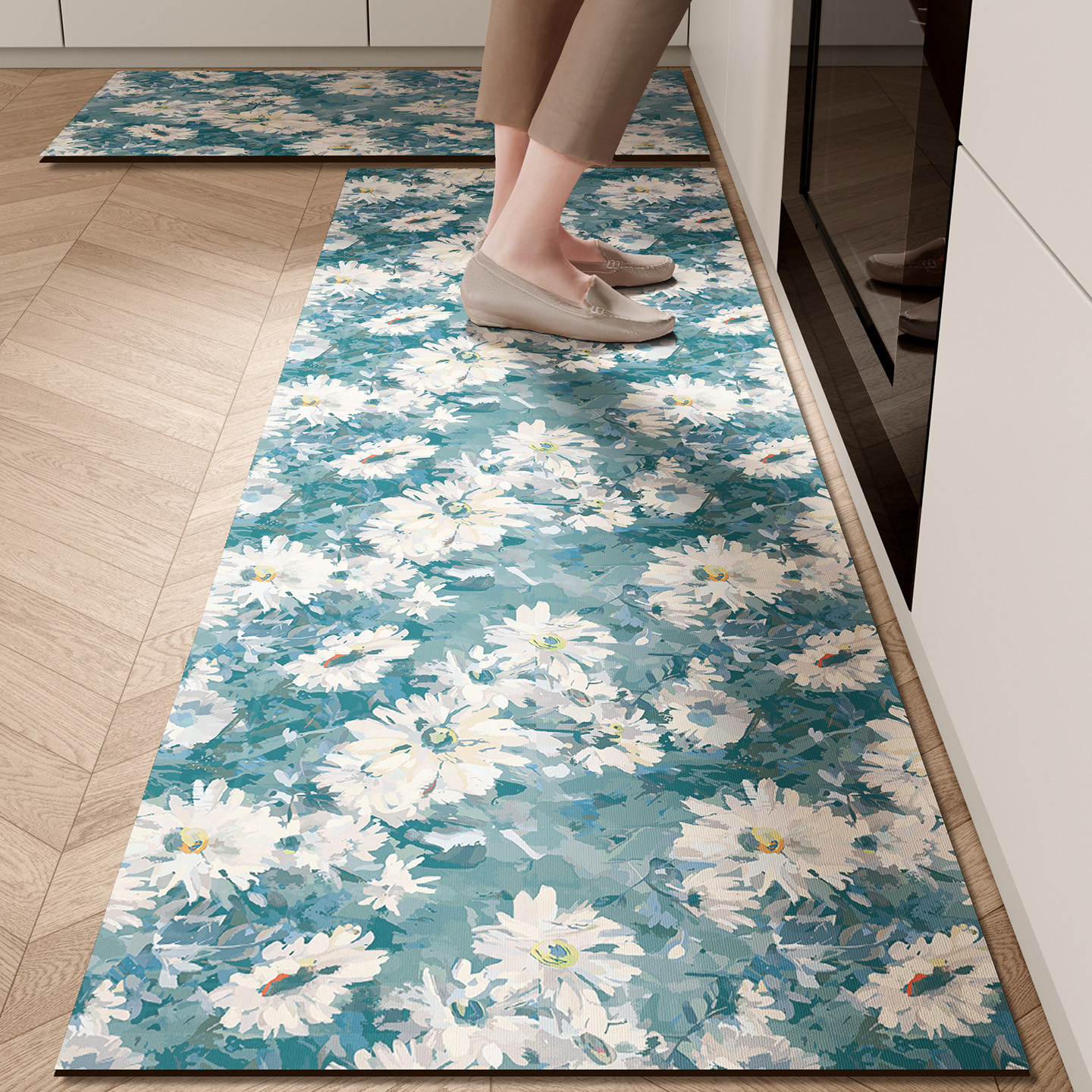 硅藻泥厨房专用地垫防滑防油耐脏吸水脚垫长条定制地垫毯2025新款