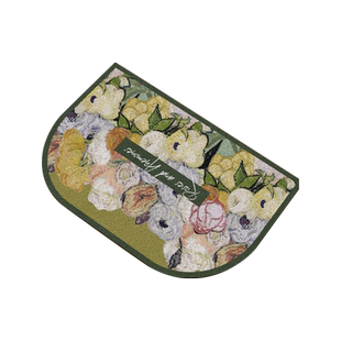 美式入门地垫丝圈门外入户蹭土门垫半圆形可裁剪脚垫pvc防滑地毯