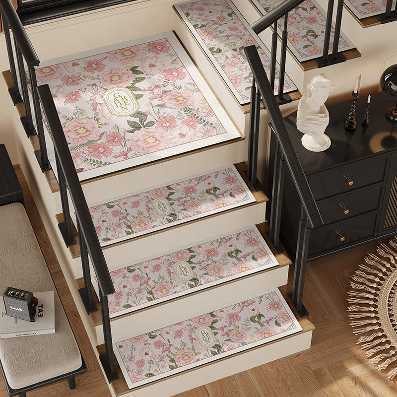 美式实木楼梯踏步垫免胶自粘室内复式楼梯台阶硅藻泥防滑垫阶梯式,居家布艺,楼梯垫,淘宝优惠券,粉丝福利购,淘宝优惠卷