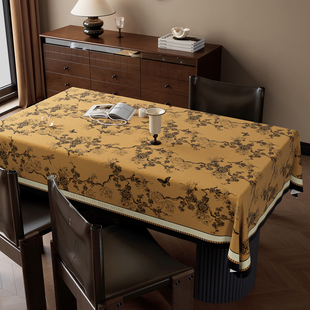 中古风桌布防水防油免洗2025新款轻奢高级感餐桌台布桌子遮盖布