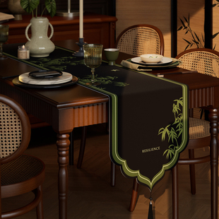 中古风桌旗轻奢高端餐桌旗布茶台茶旗桌布棉麻长条电视柜斗柜盖布