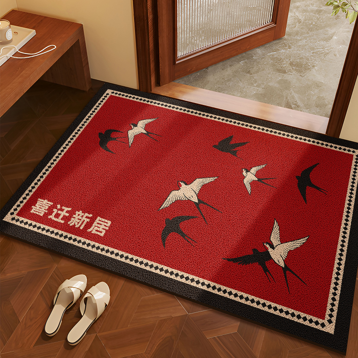 乔迁搬家入宅入户门地垫进宅大吉喜庆进门垫红色门口换鞋脚垫新居