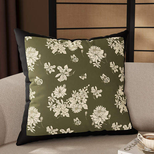 中古风抱枕高级感客厅沙发靠枕腰枕床头飘窗靠背靠垫可拆洗枕套