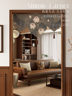 新中式门帘三角旗帘覆古门楣短帘半截挂旗厨房家用遮挡帘高级感