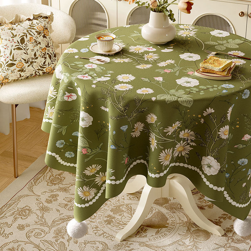 法式ins风桌布氛围感圆桌茶几台布2025新款轻奢盖布床头柜防尘罩,居家布艺,桌布,淘宝优惠券,粉丝福利购,淘宝优惠卷